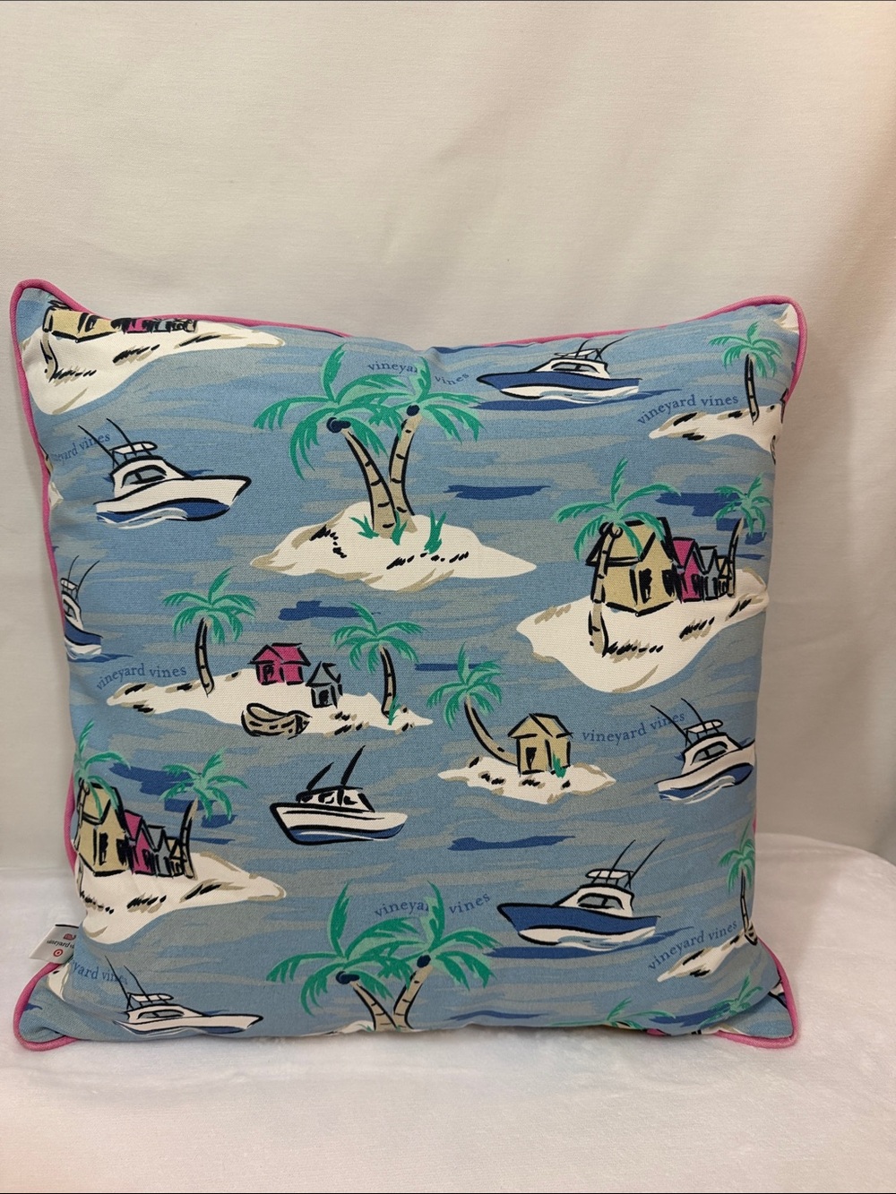 Vineyard Vines For Target Tropical Island Print Accent Pillow